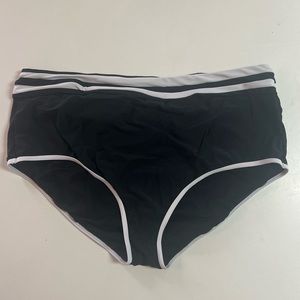Torrid High Waist Full Coverage Bikini Bottoms | Black & White | Fully Lined | 3